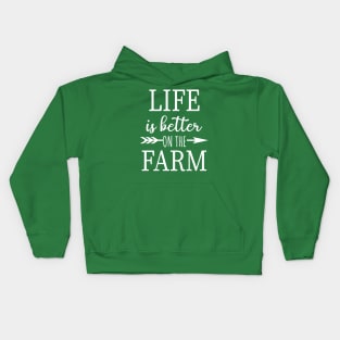 Life is Better on the Farm Unisex Kids Hoodie